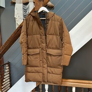 everlane renew puffer small chestnut